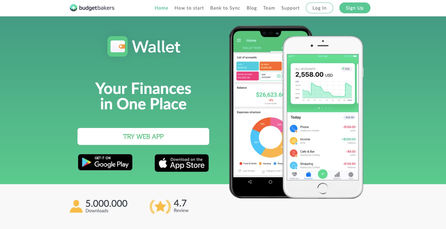 WalletApp-homepage