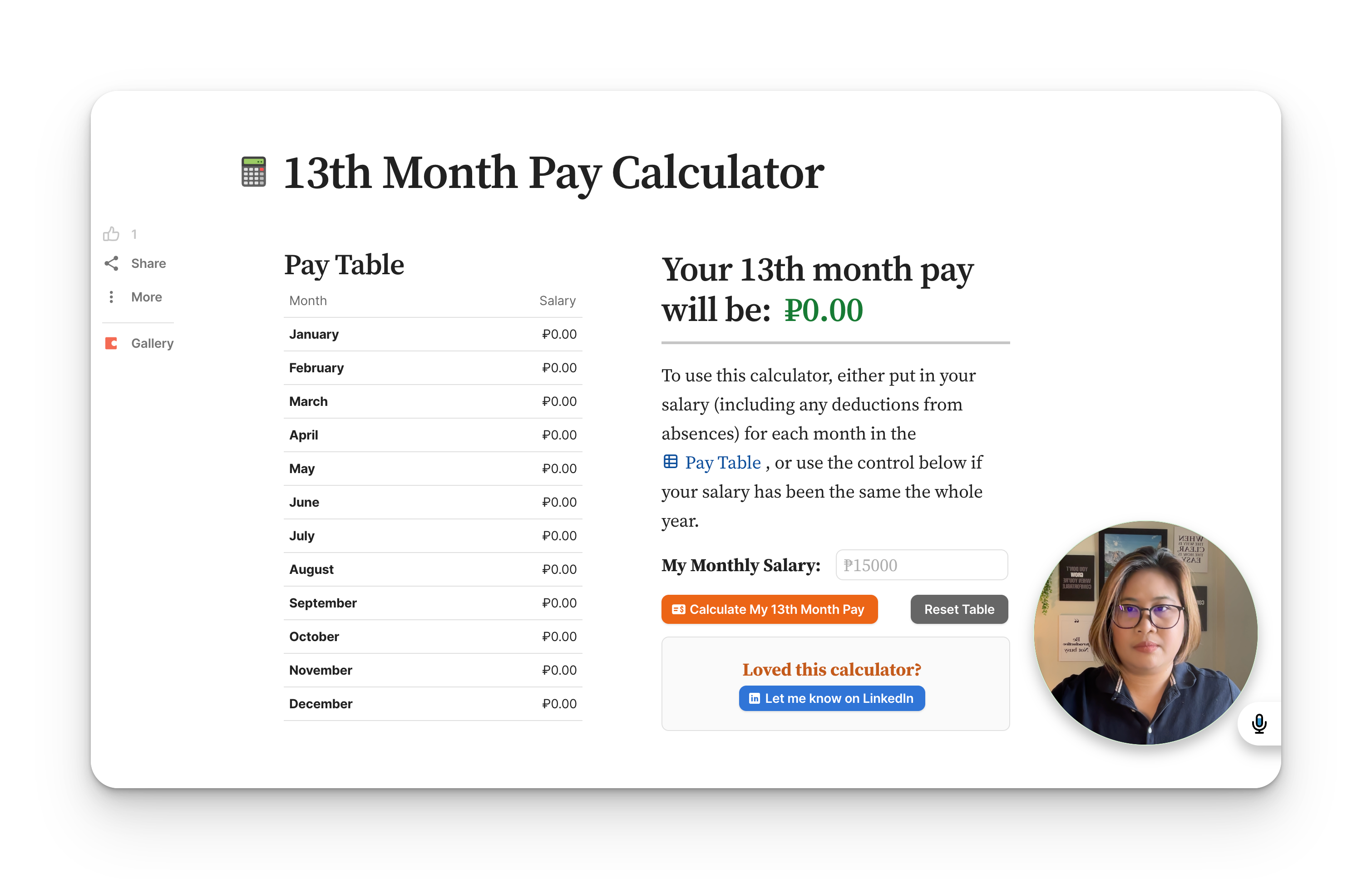 13th month pay caculator from moneysmart article
