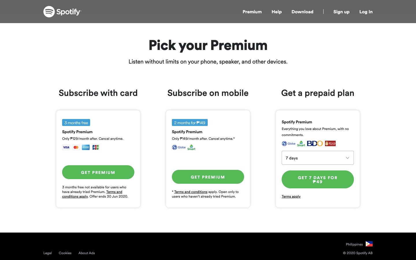 Spotify premium packages in the philippines