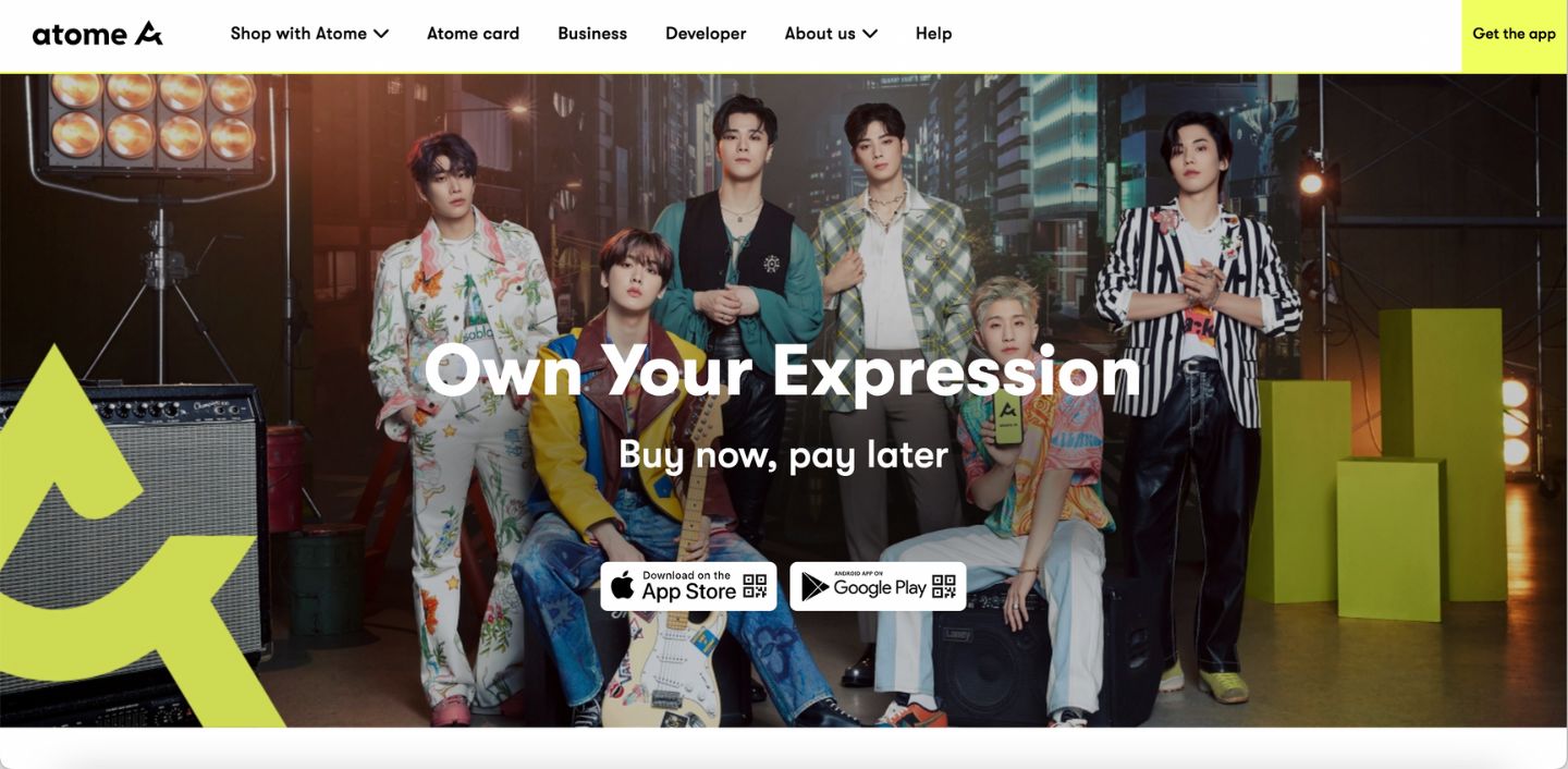 atome buy now pay later service
